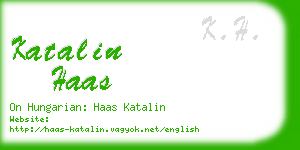 katalin haas business card